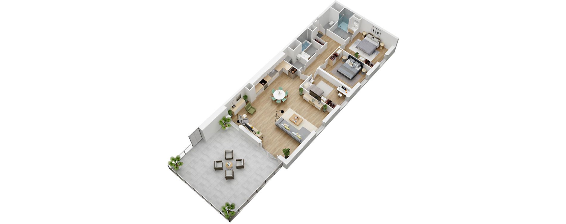 Appartement T4 de 103,46 m2 &agrave; Lesquin Centre