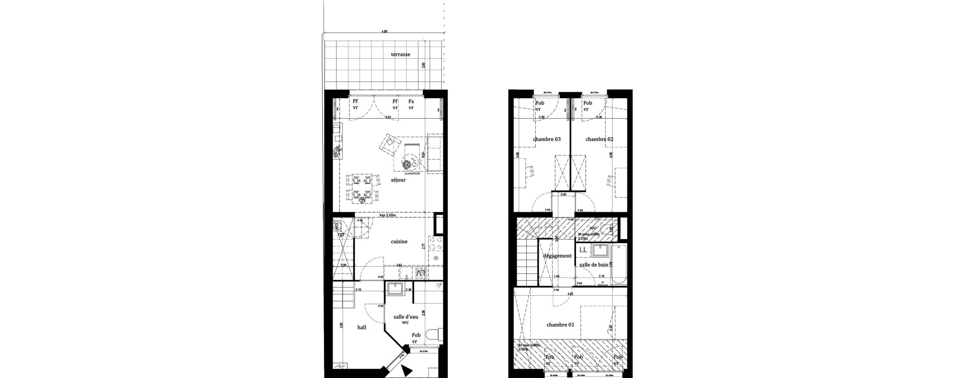 Maison T4 de 90,20 m2 &agrave; Lille Lille sud