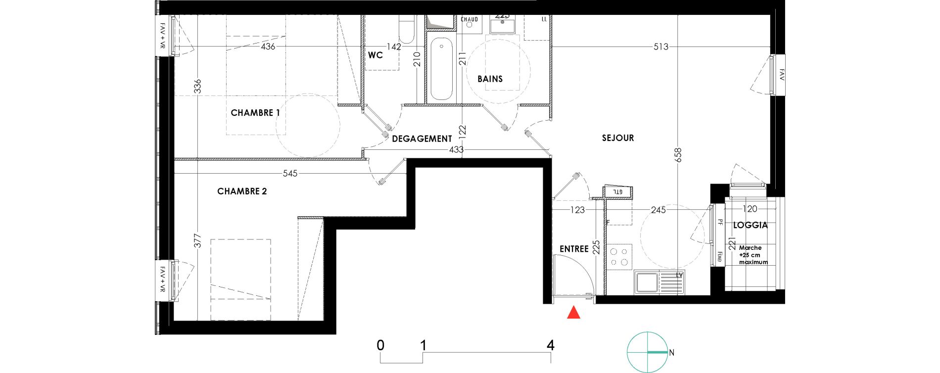 Appartement T3 de 74,20 m2 &agrave; Lille Wazemmes