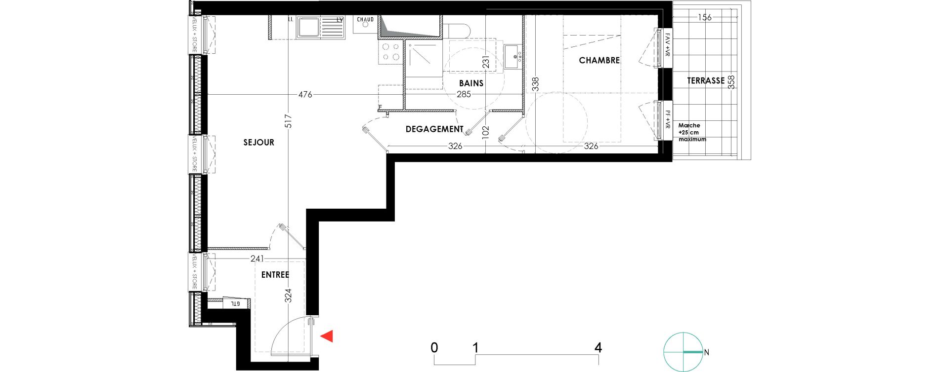 Appartement T2 de 48,70 m2 &agrave; Lille Wazemmes