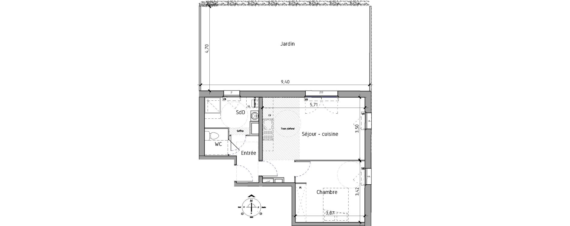 Appartement T2 de 46,30 m2 &agrave; Lille Fives