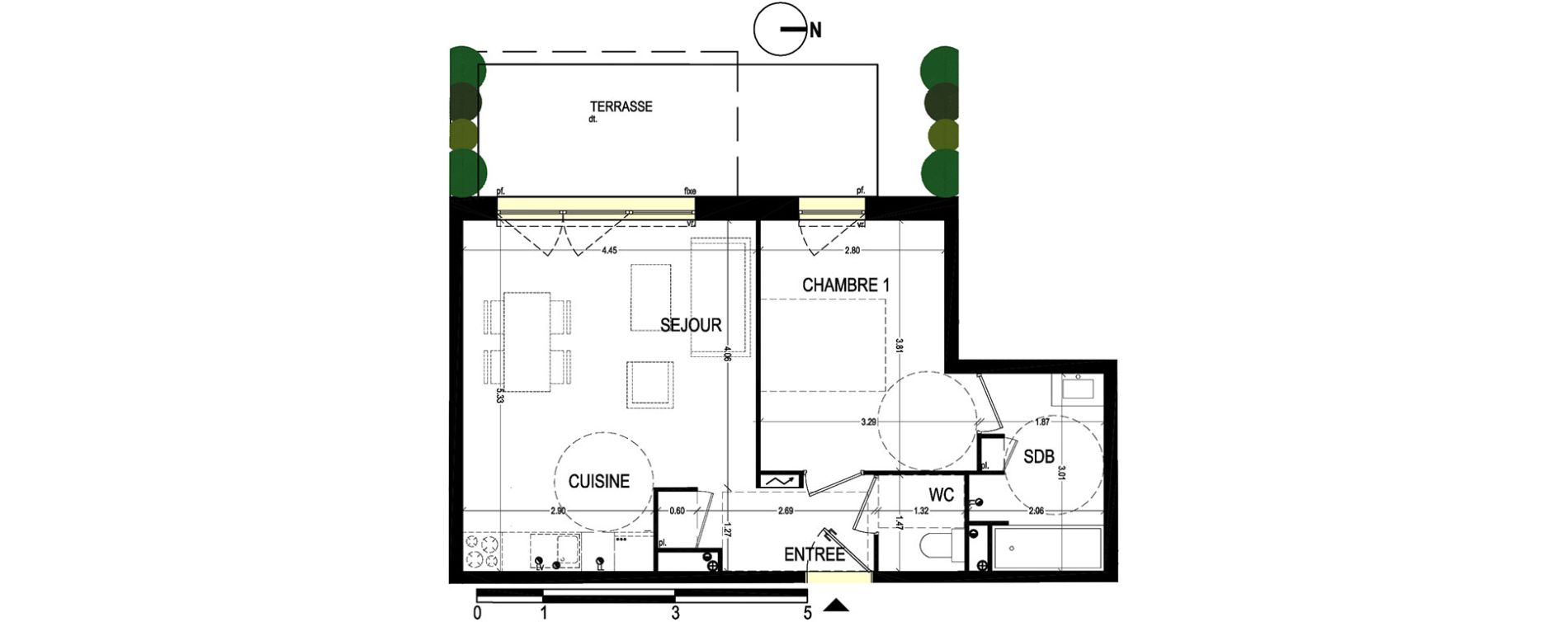 Appartement T2 de 44,70 m2 &agrave; Lille Hellemmes