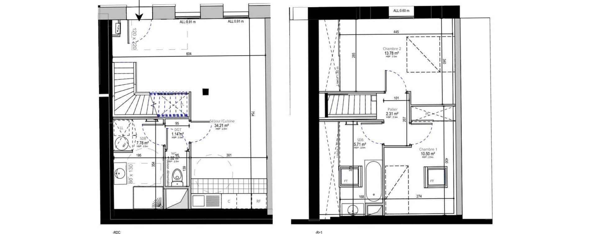 Maison T3 de 76,75 m2 &agrave; Lille Euralille