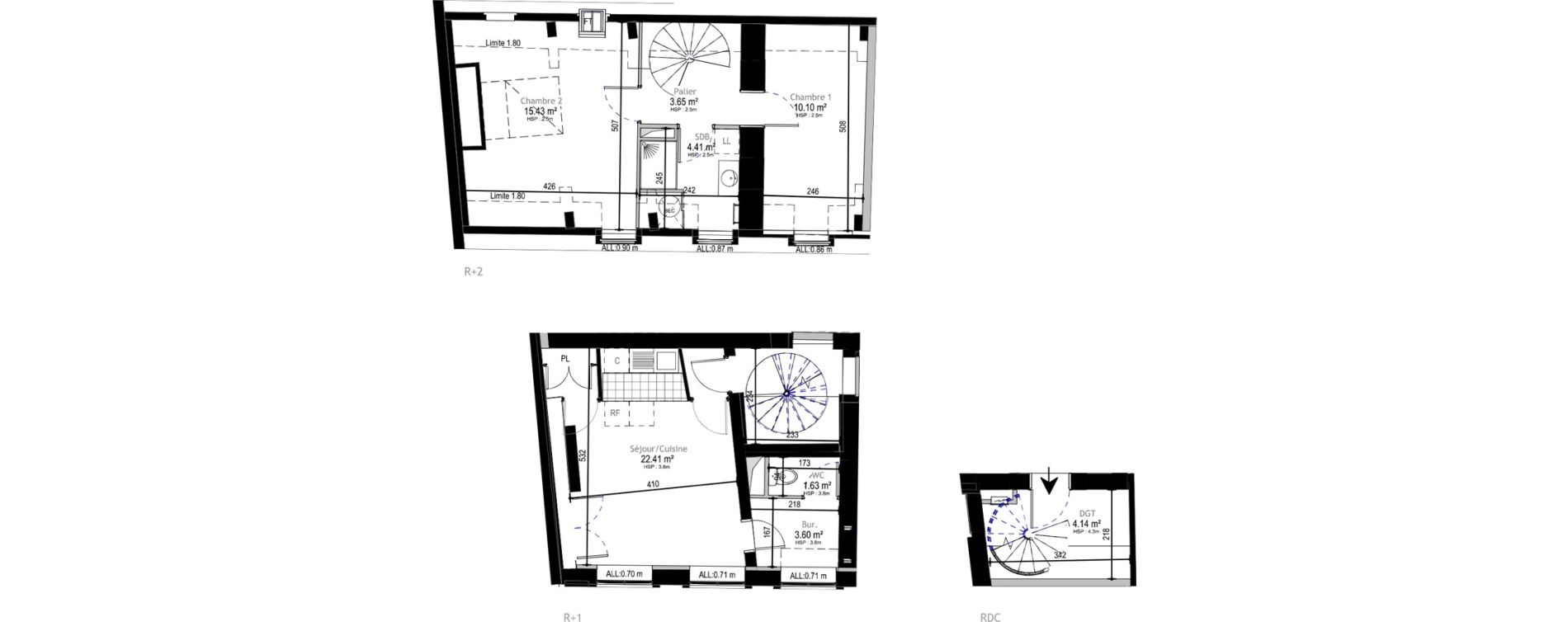 Duplex T3 de 66,80 m2 &agrave; Lille Euralille