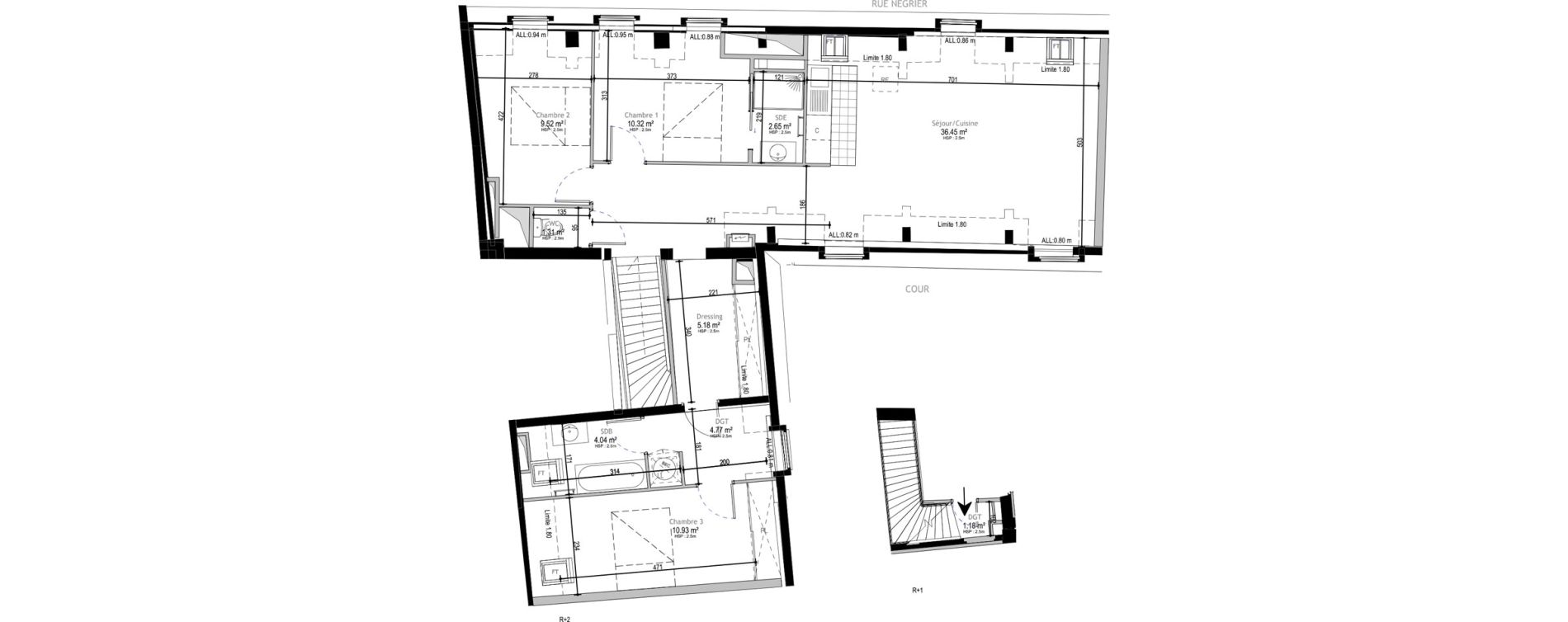 Appartement T4 de 86,35 m2 &agrave; Lille Euralille