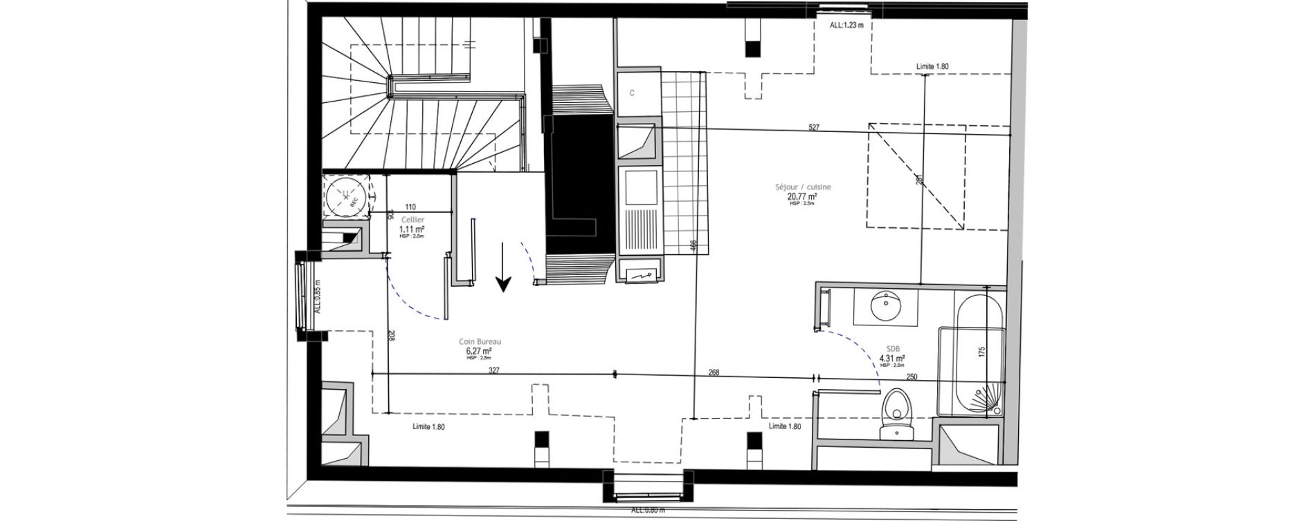 Appartement T1 de 32,46 m2 &agrave; Lille Euralille