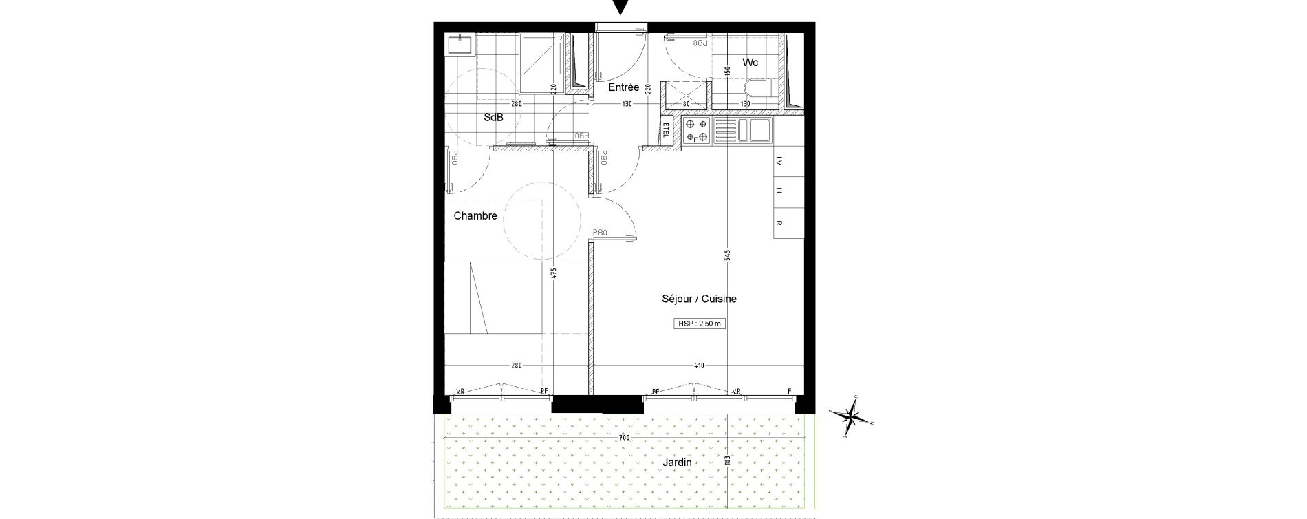 Appartement T2 de 46,18 m2 &agrave; Lille Lomme