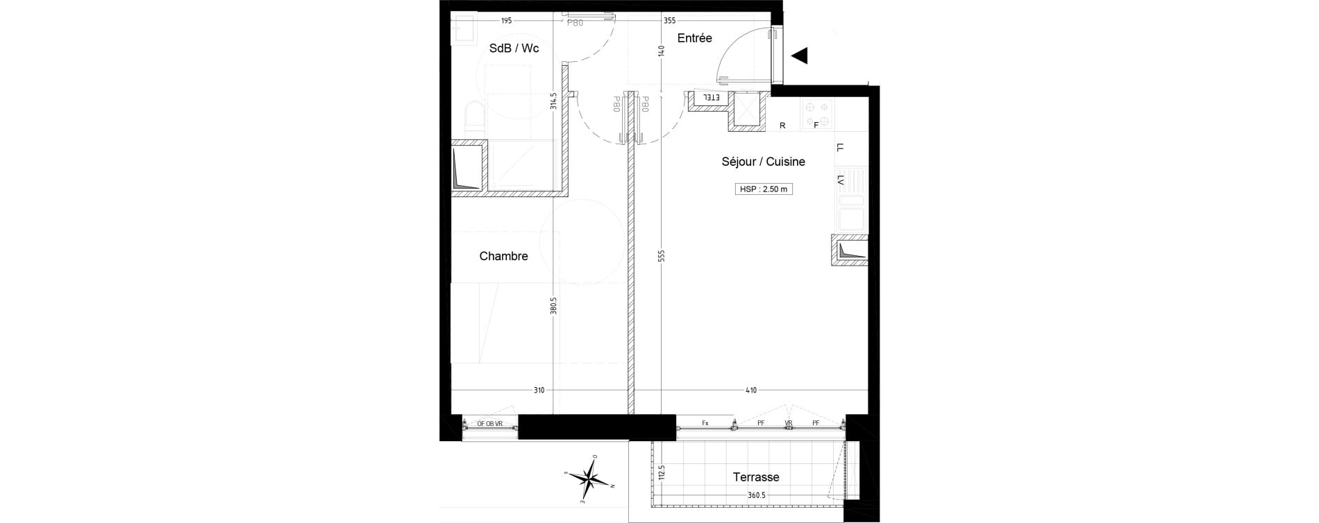 Appartement T2 de 46,26 m2 &agrave; Lille Lomme