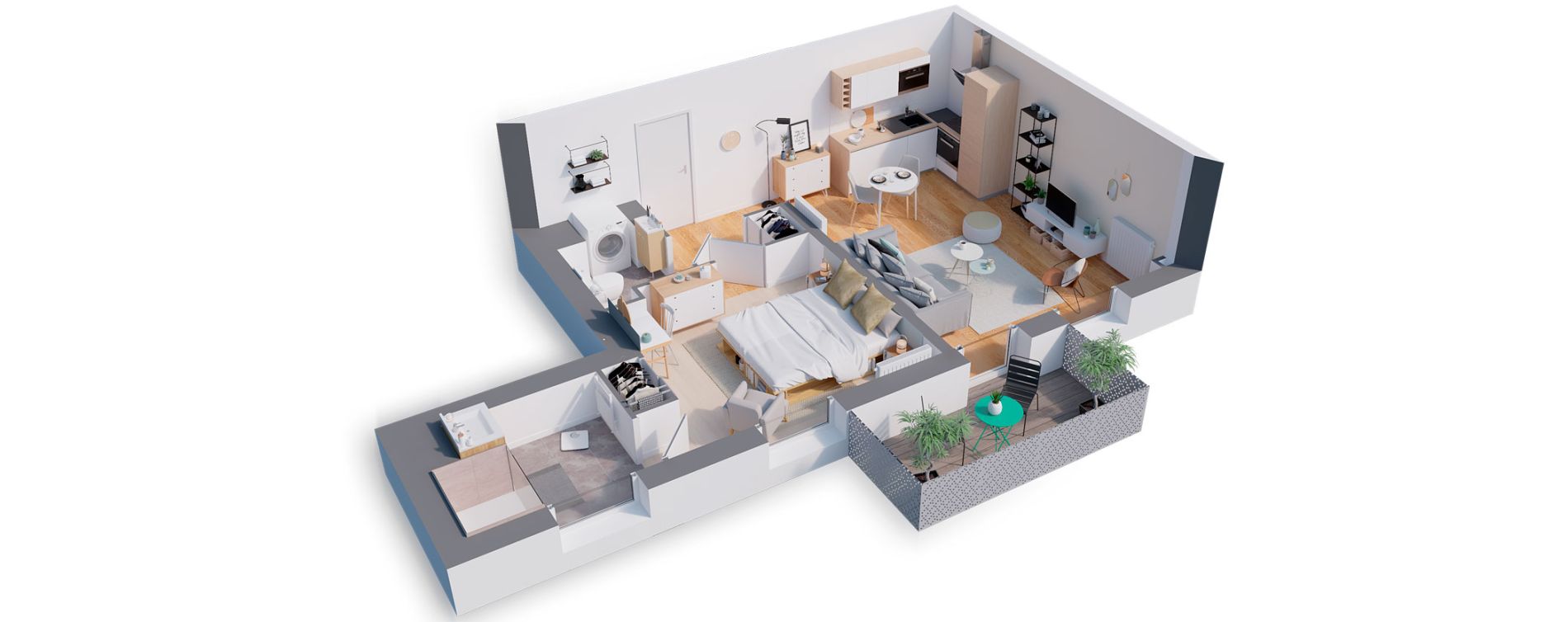 Appartement T2 de 44,49 m2 &agrave; Lille Centre