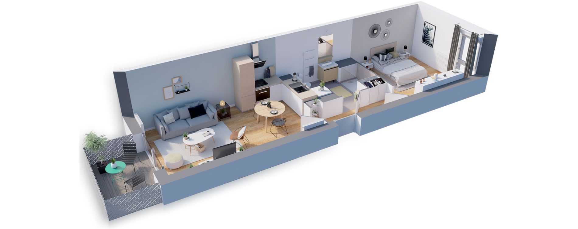 Appartement T2 de 45,52 m2 &agrave; Lille Centre