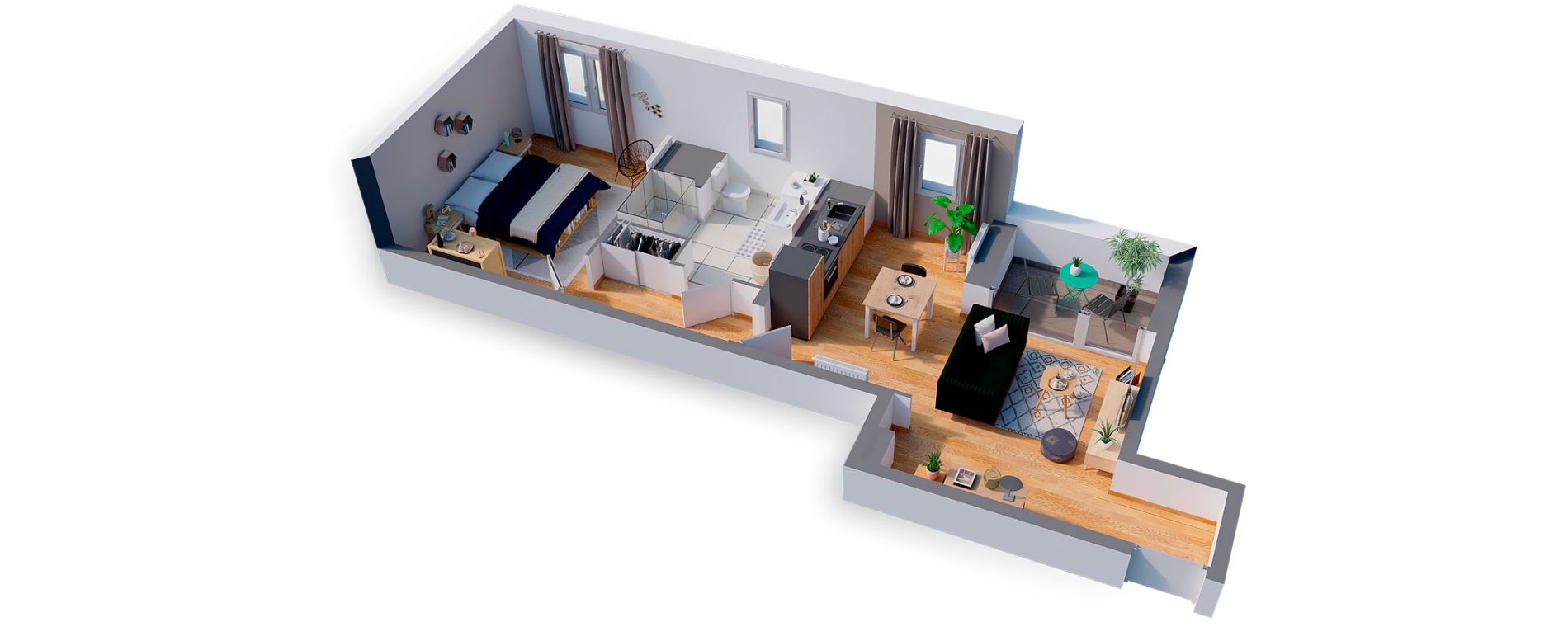 Appartement T2 de 46,60 m2 &agrave; Lille Centre