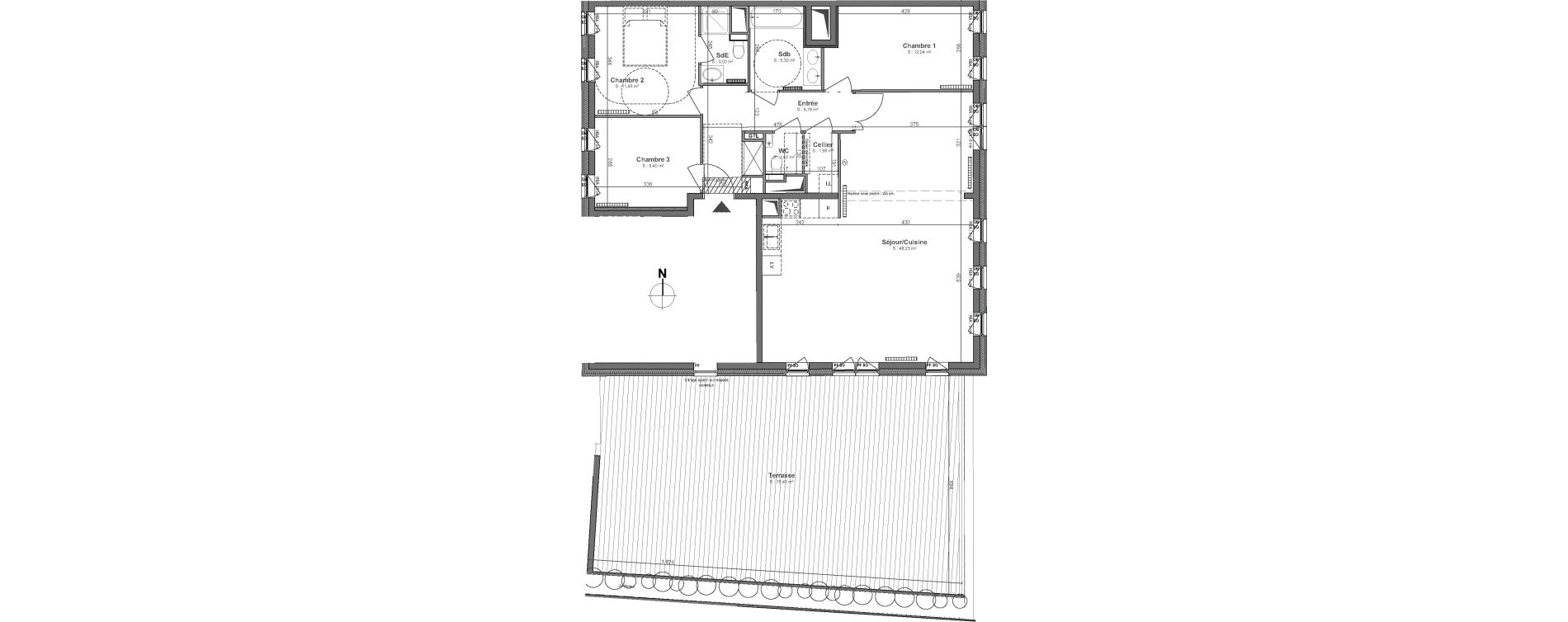Appartement T5 de 102,72 m2 &agrave; Lille Centre
