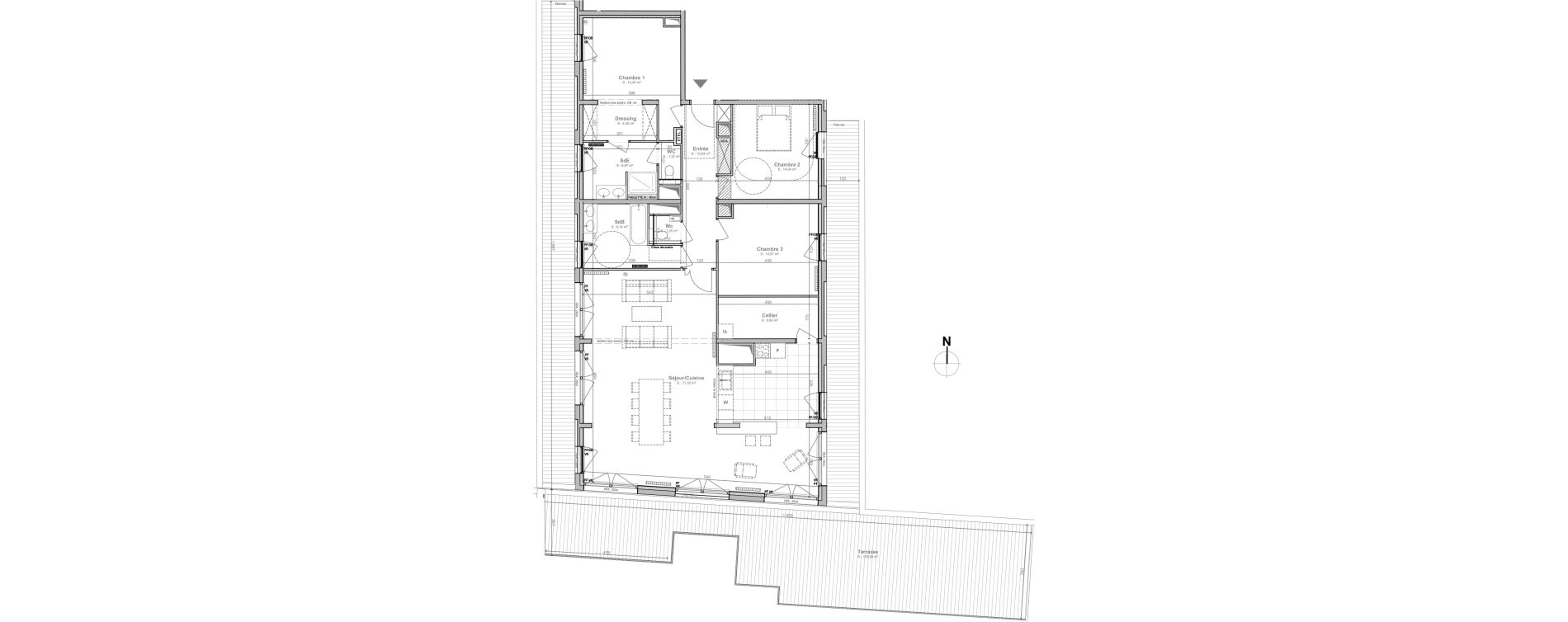 Appartement T4 de 153,91 m2 &agrave; Lille Centre