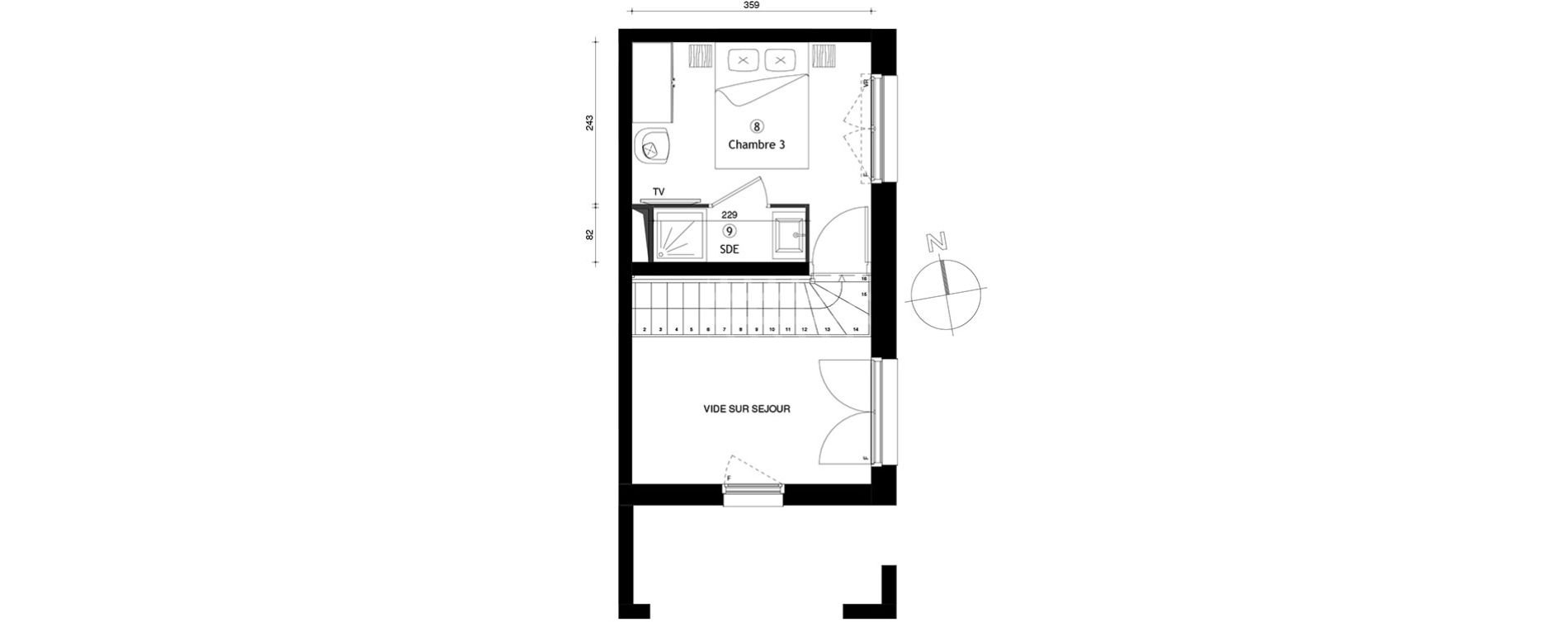 Duplex T4 de 79,00 m2 &agrave; Lille Lomme
