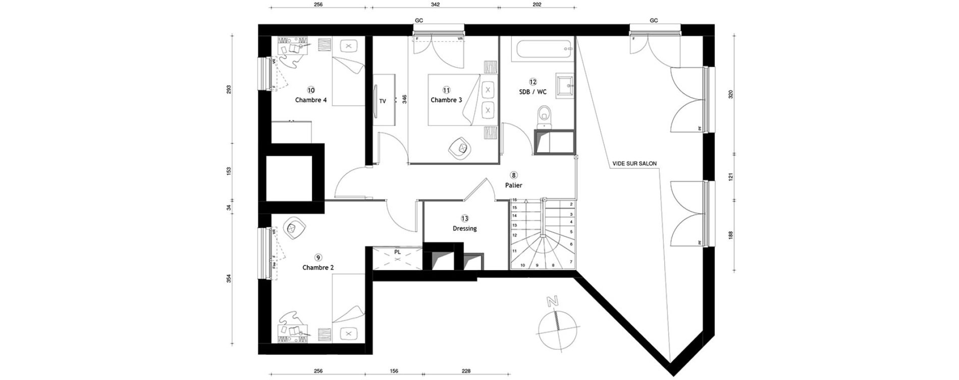 Appartement T5 de 104,10 m2 &agrave; Lille Lomme