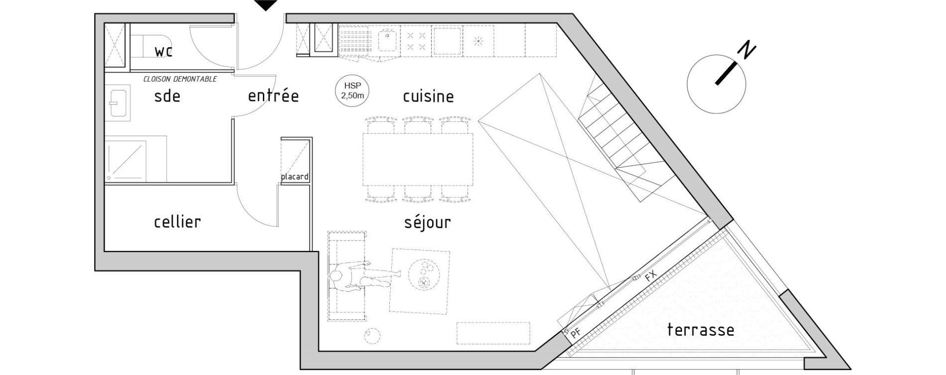 Appartement T4 de 98,00 m2 &agrave; Lille Lomme