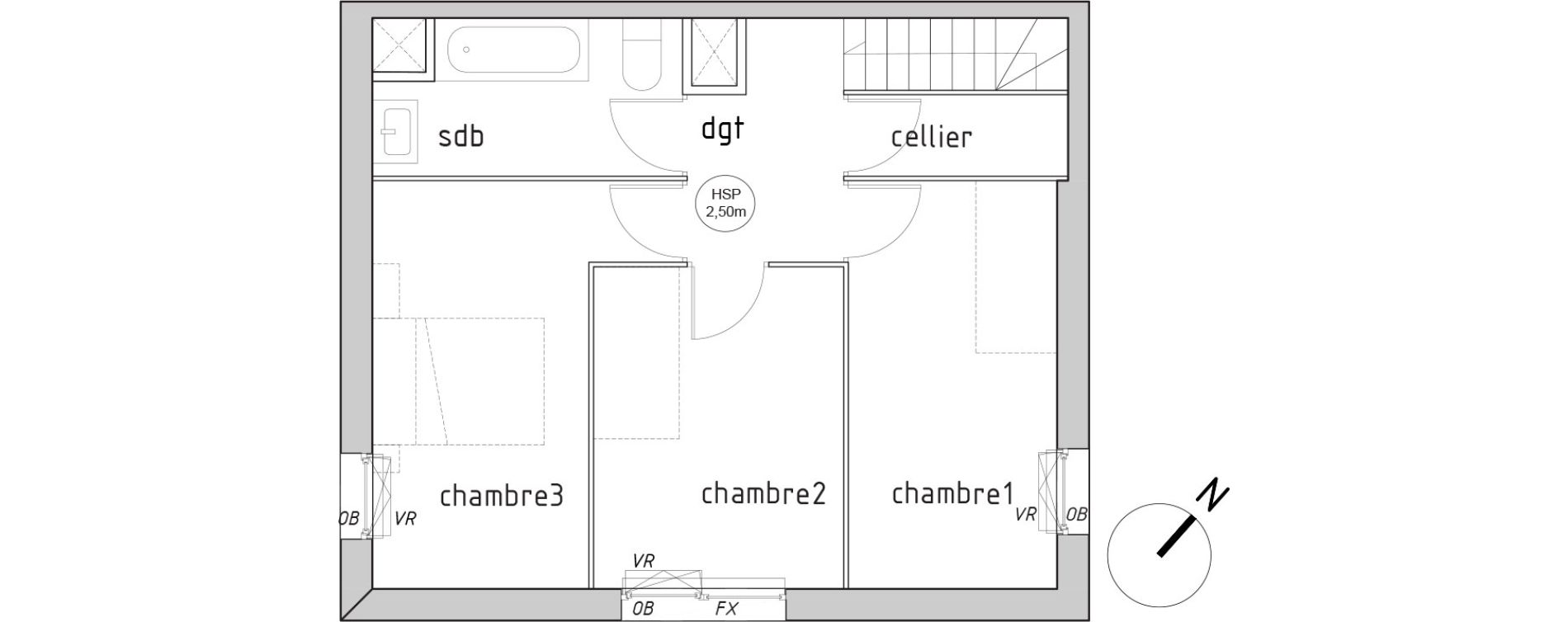 Appartement T4 de 89,20 m2 &agrave; Lille Lomme