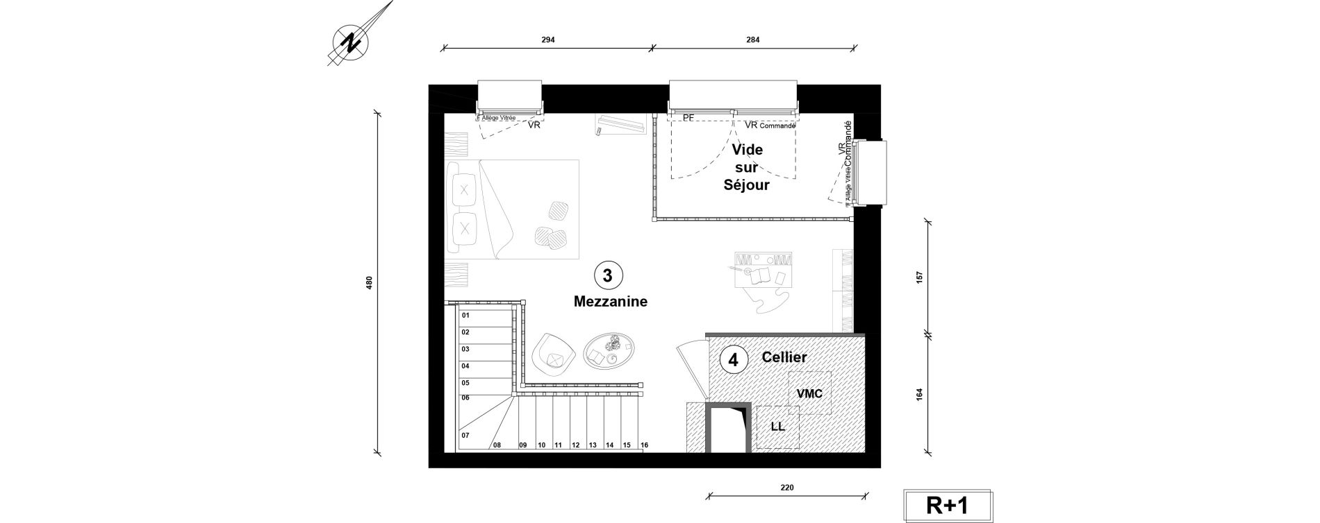 Appartement T1 de 42,50 m2 &agrave; Lille Lomme