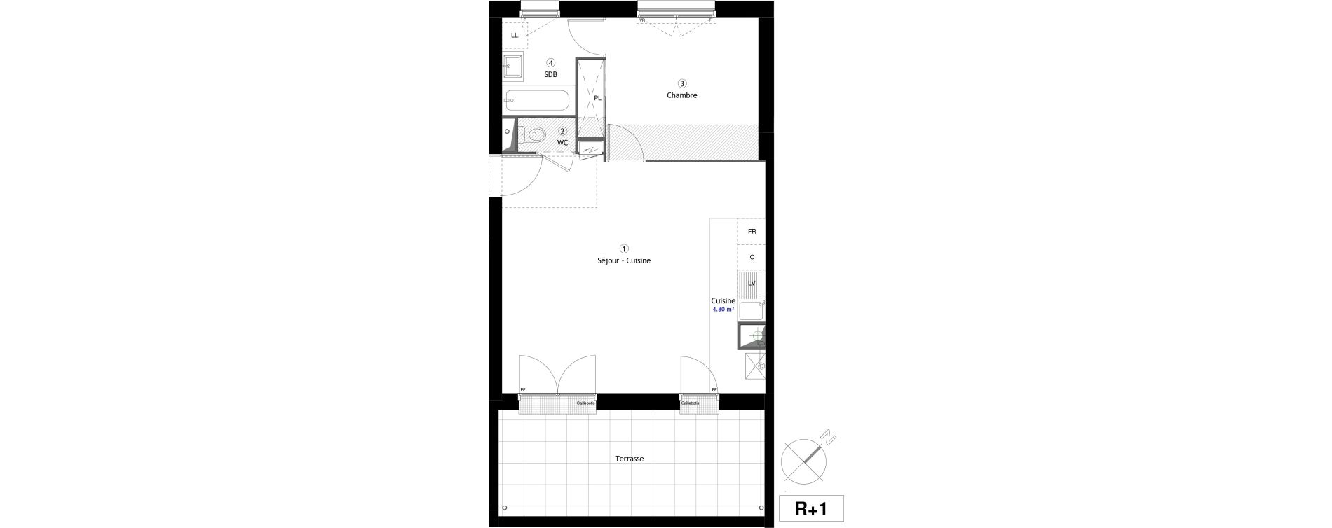 Appartement T2 de 51,50 m2 &agrave; Lille Lomme
