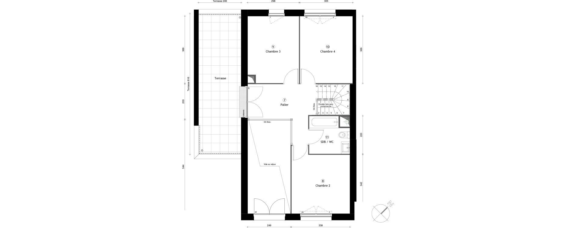 Duplex T5 de 114,20 m2 &agrave; Lille Lomme
