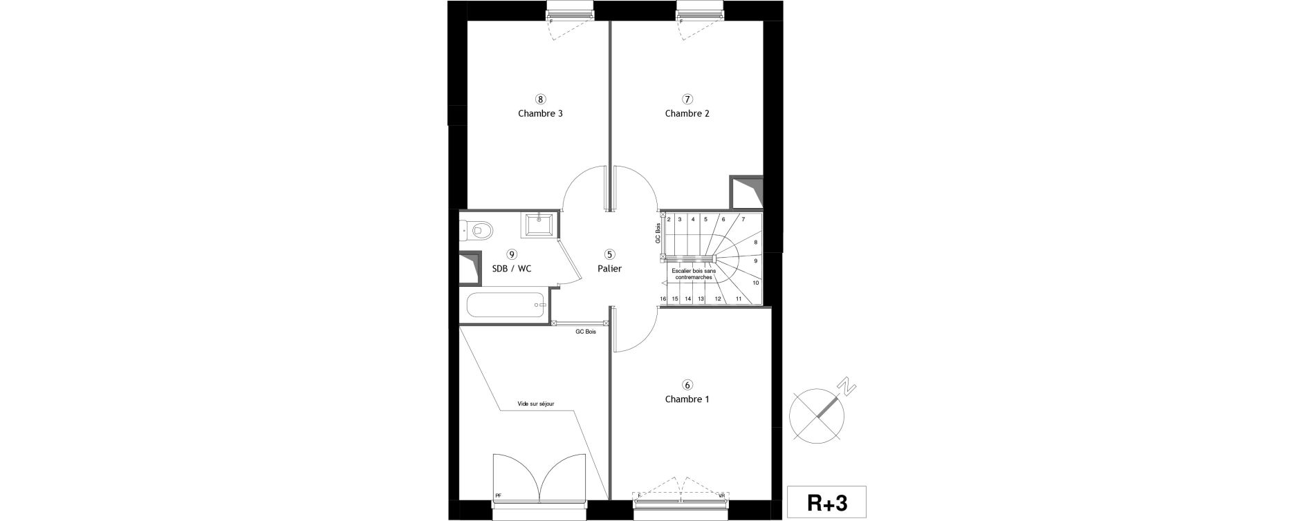 Duplex T4 de 87,50 m2 &agrave; Lille Lomme