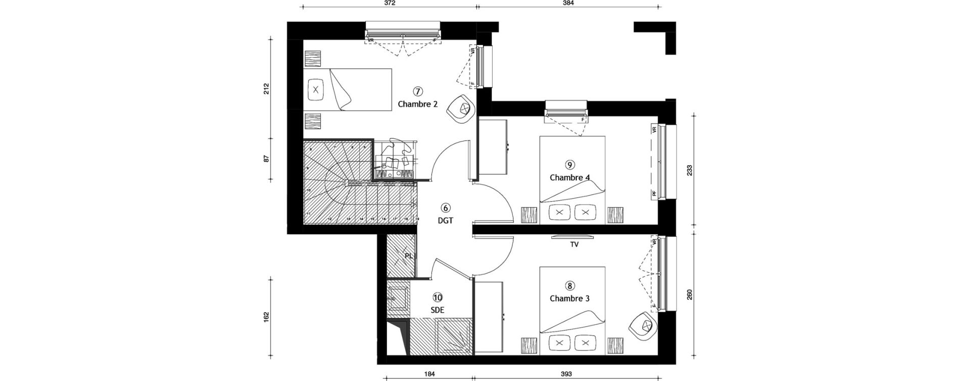 Appartement T4 de 93,10 m2 &agrave; Lille Lomme