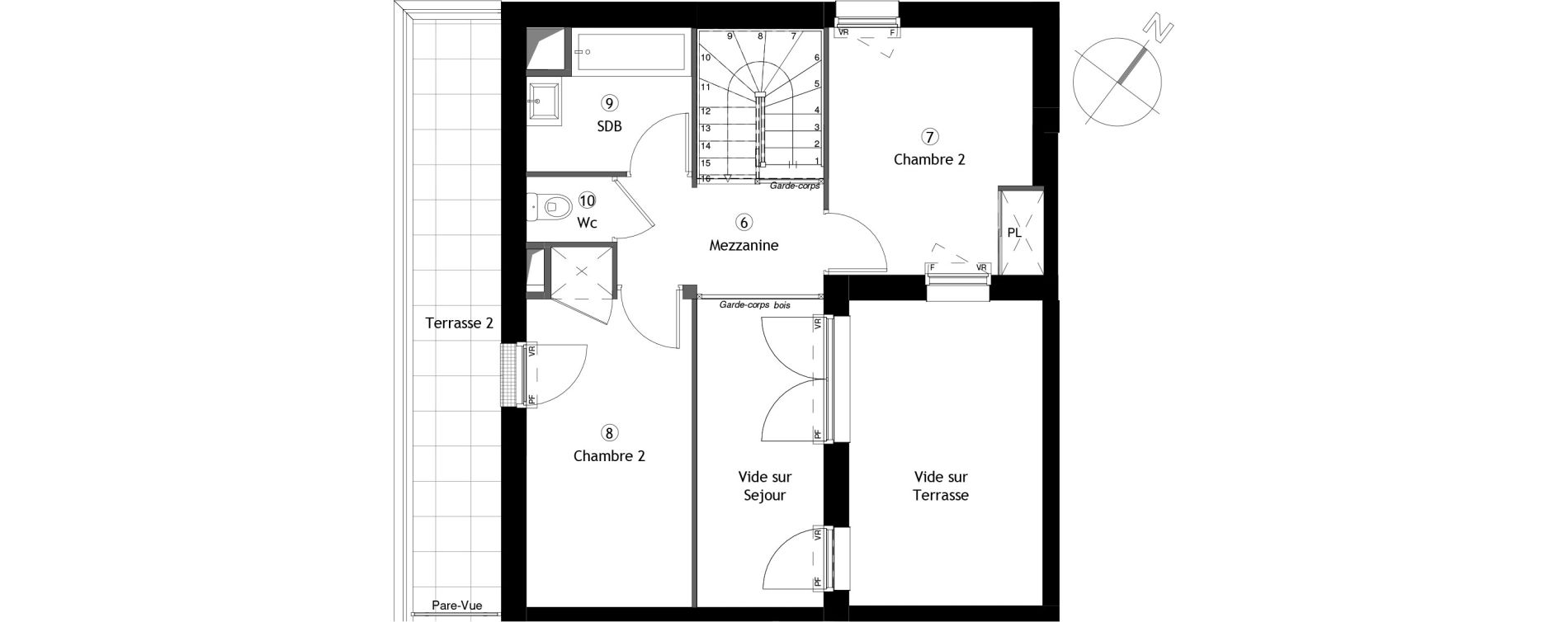 Duplex T4 de 84,24 m2 &agrave; Lille Lomme