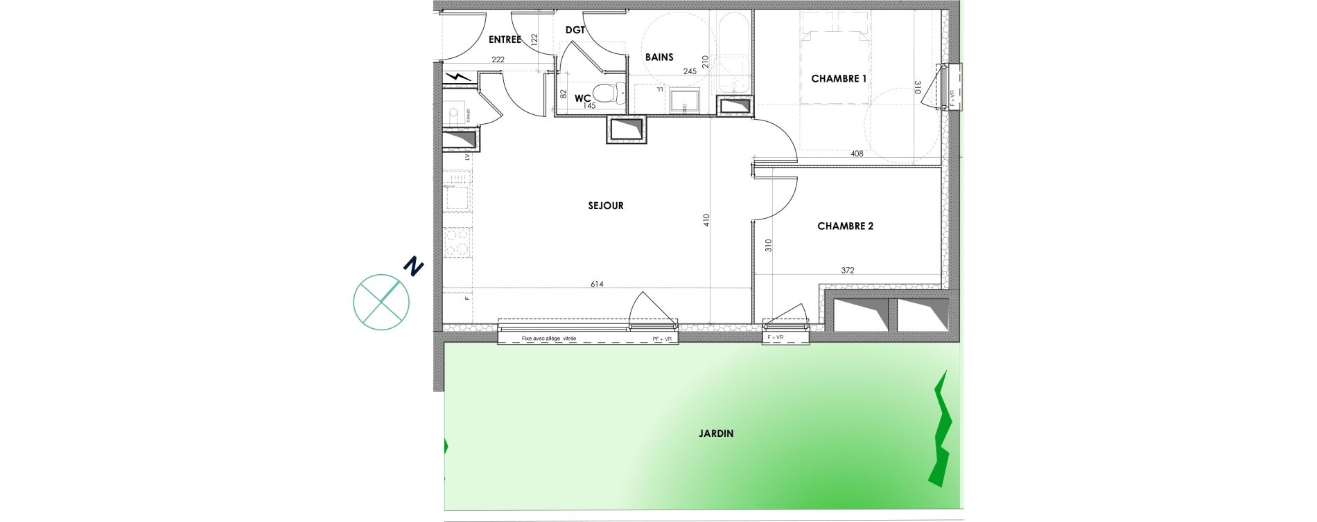 Appartement T3 de 57,70 m2 &agrave; Loos Centre