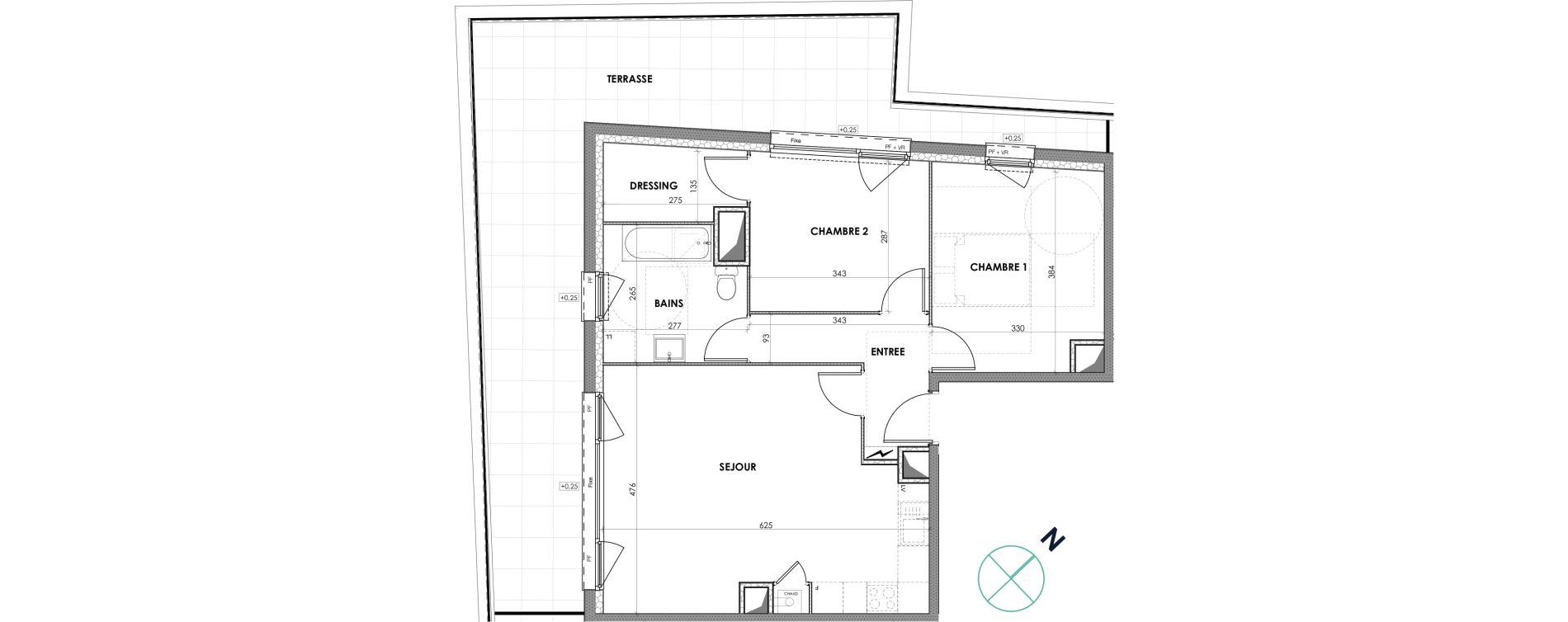 Appartement T3 de 65,60 m2 &agrave; Loos Centre