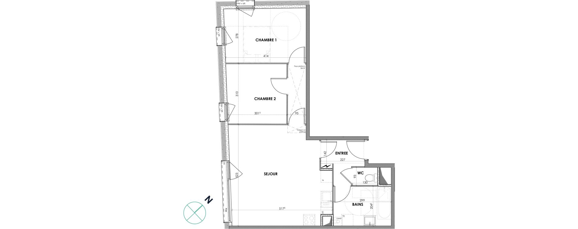 Appartement T3 de 60,80 m2 &agrave; Loos Centre