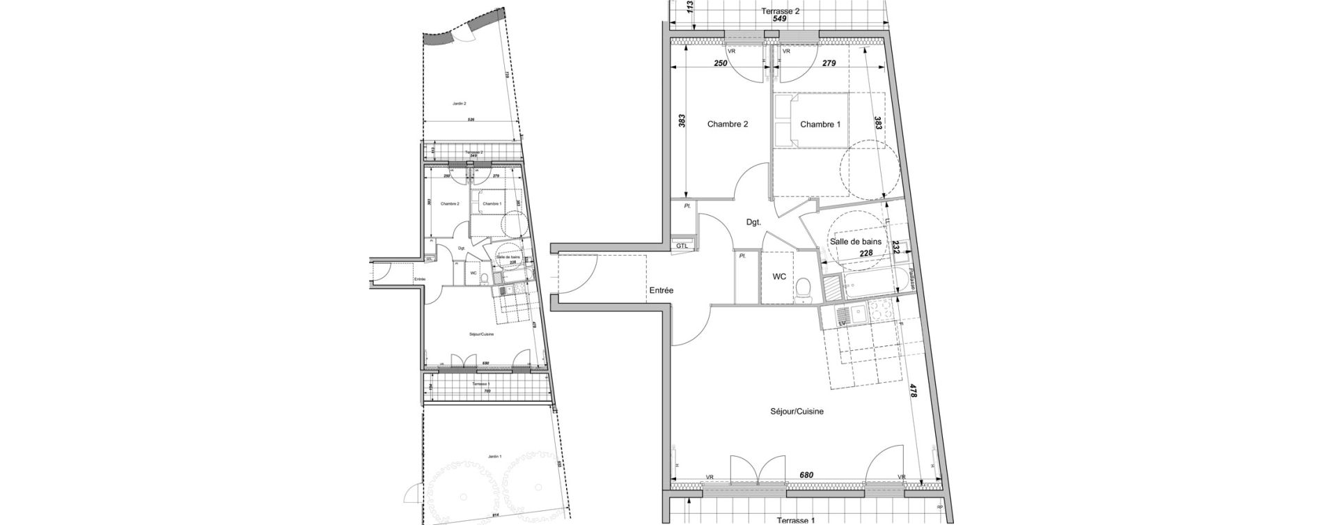 Appartement T3 de 68,26 m2 &agrave; Loos Parc longchamp