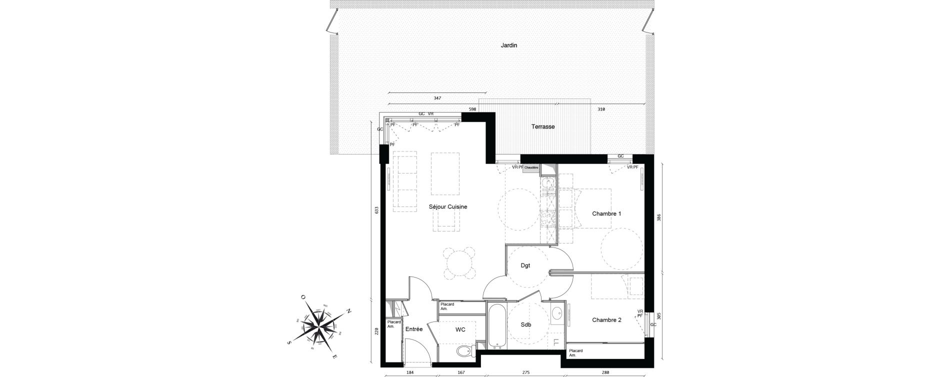 Appartement T3 de 66,78 m2 &agrave; Marcq-En-Bar&oelig;ul Centre
