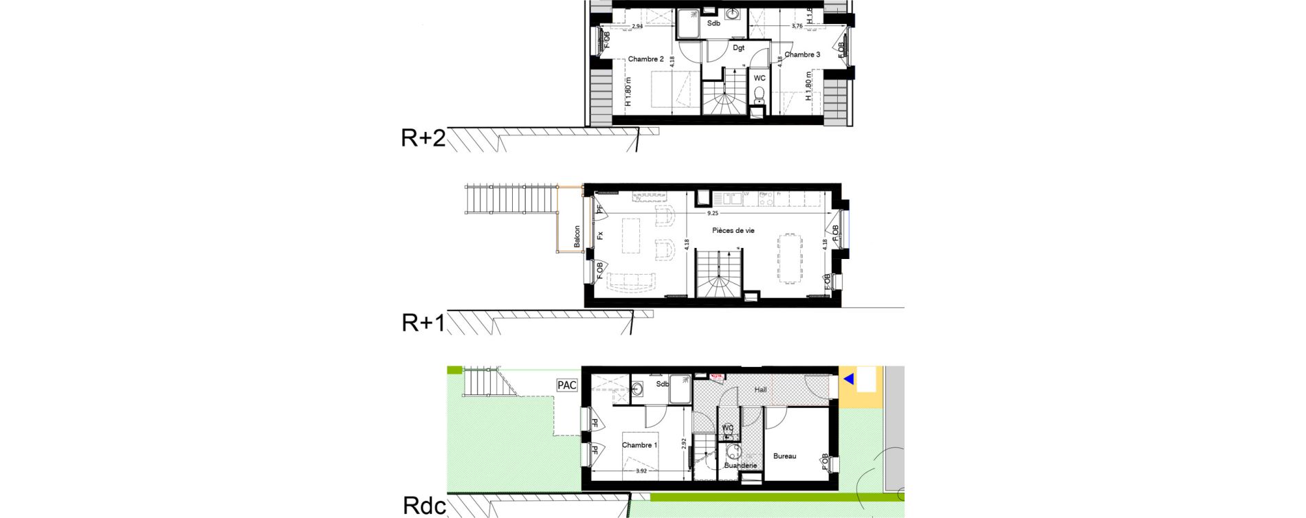 Maison T4 de 99,63 m2 &agrave; Marcq-En-Bar&oelig;ul Crois&eacute; laroche