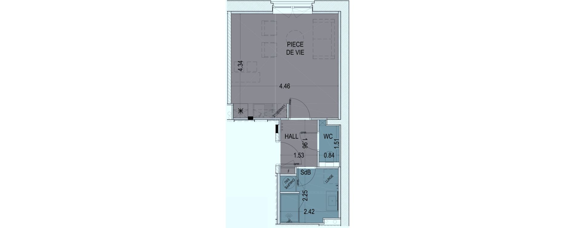 Appartement T1 de 28,60 m2 &agrave; Marcq-En-Bar&oelig;ul Centre