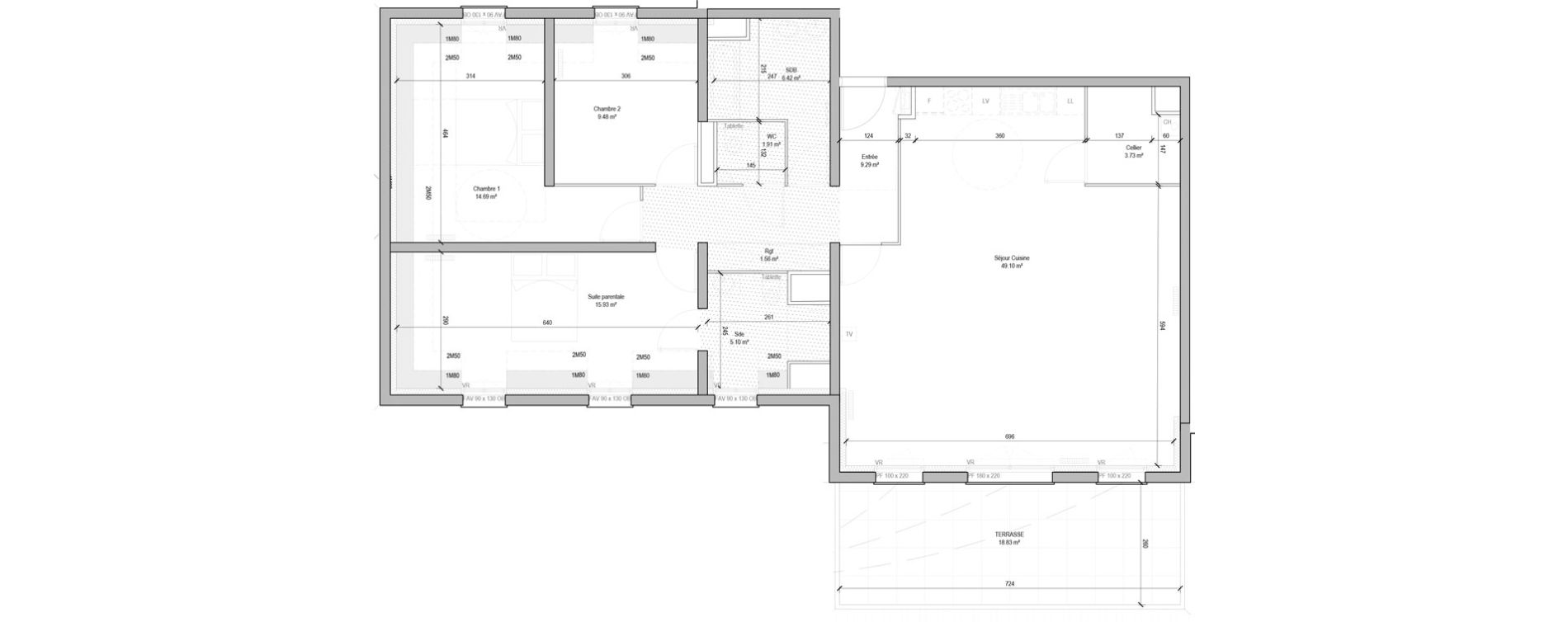Appartement T4 de 122,50 m2 &agrave; Marcq-En-Bar&oelig;ul Bourg