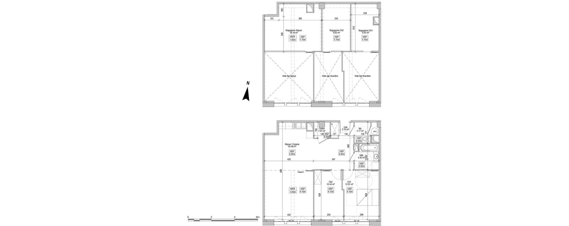 Appartement T3 de 77,71 m2 &agrave; Marquette-Lez-Lille Centre