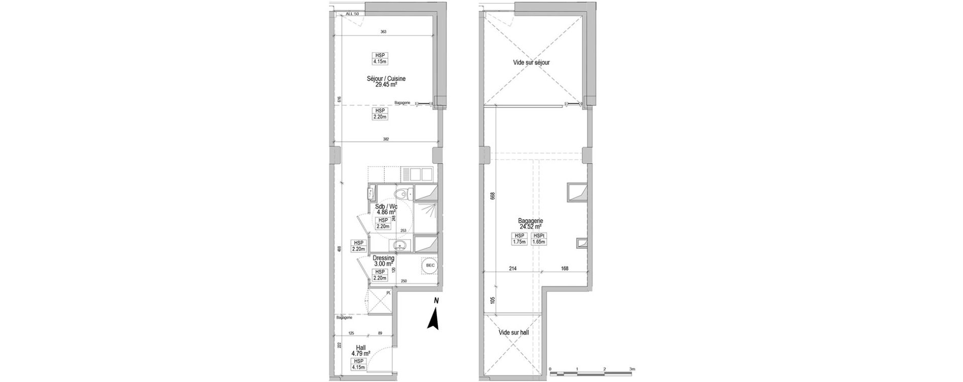 Appartement T1 de 42,10 m2 &agrave; Marquette-Lez-Lille Centre