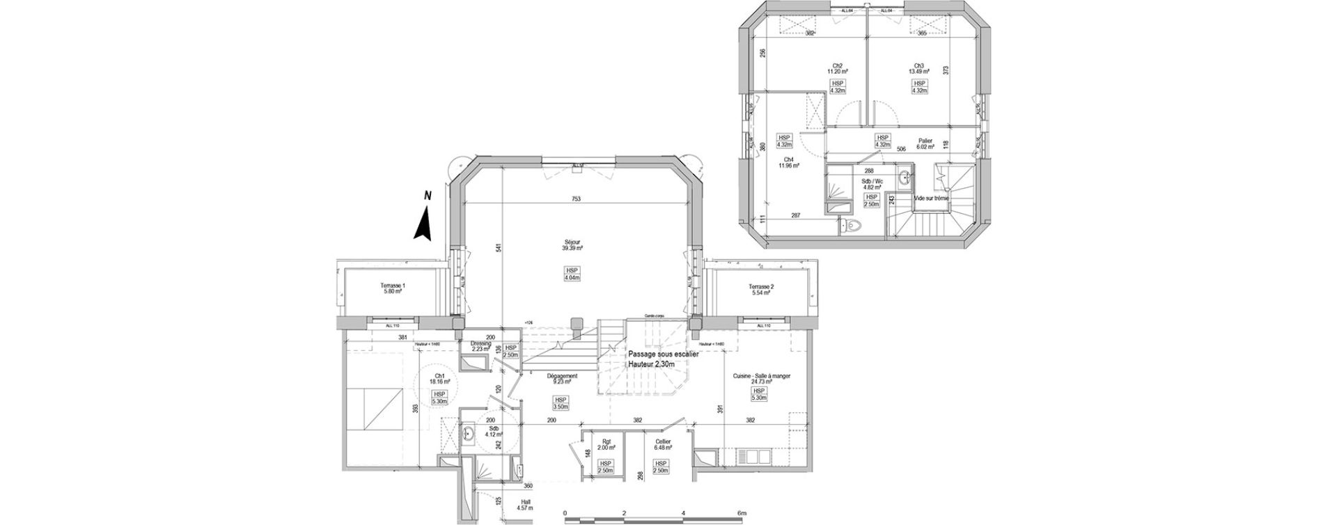 Duplex T5 de 160,33 m2 &agrave; Marquette-Lez-Lille Centre
