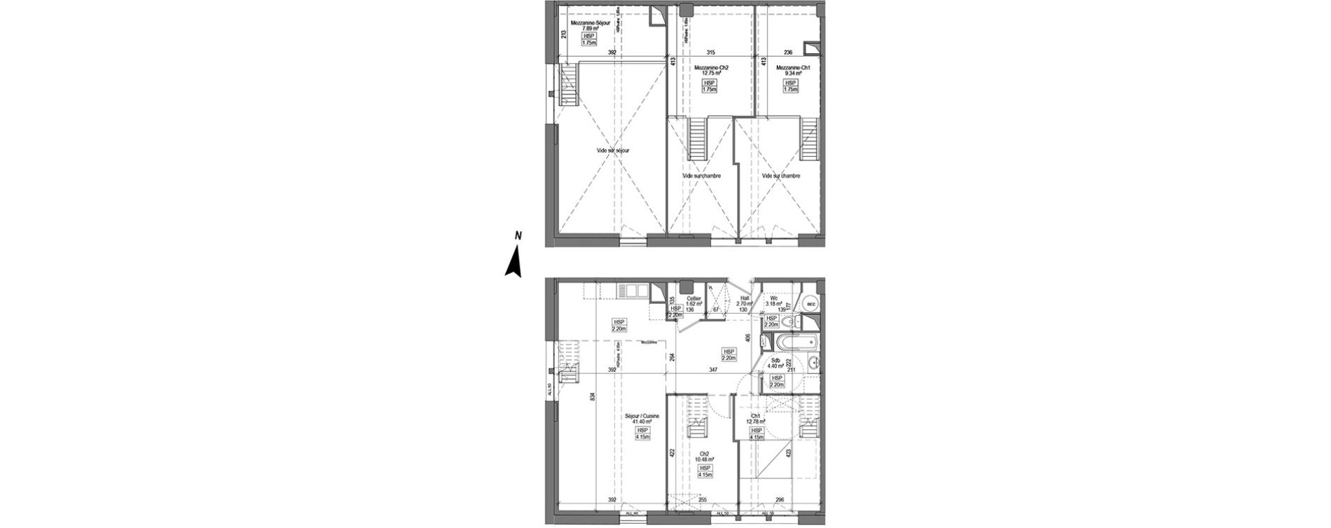 Appartement T3 de 73,60 m2 &agrave; Marquette-Lez-Lille Centre
