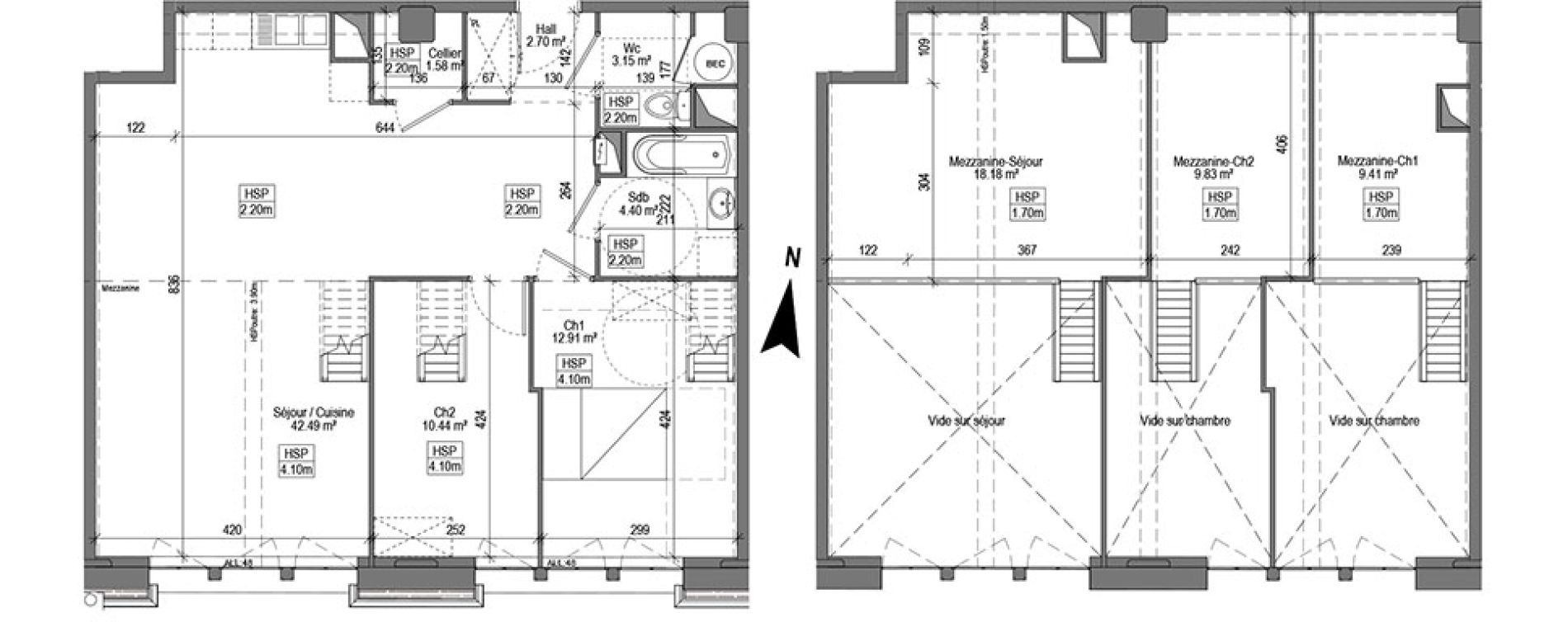 Appartement T3 de 77,67 m2 &agrave; Marquette-Lez-Lille Centre