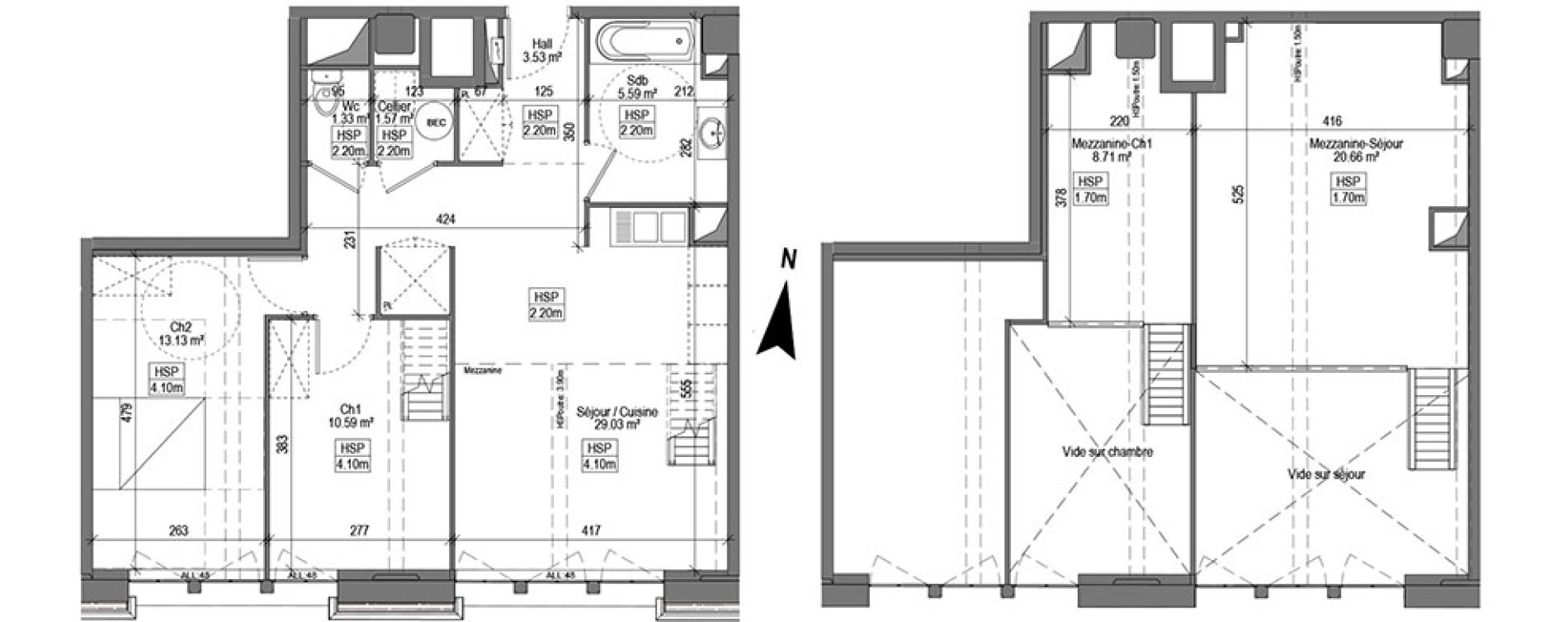 Appartement T3 de 57,90 m2 &agrave; Marquette-Lez-Lille Centre