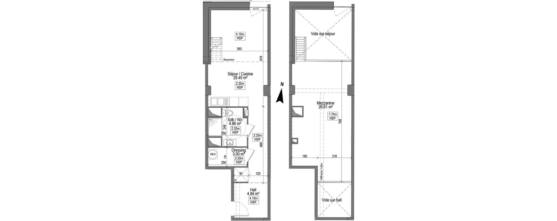 Appartement T1 de 42,15 m2 &agrave; Marquette-Lez-Lille Centre