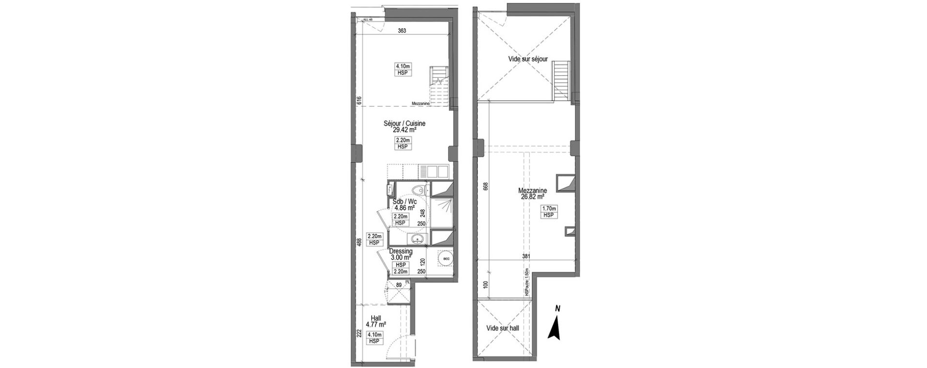 Appartement T1 de 42,05 m2 &agrave; Marquette-Lez-Lille Centre