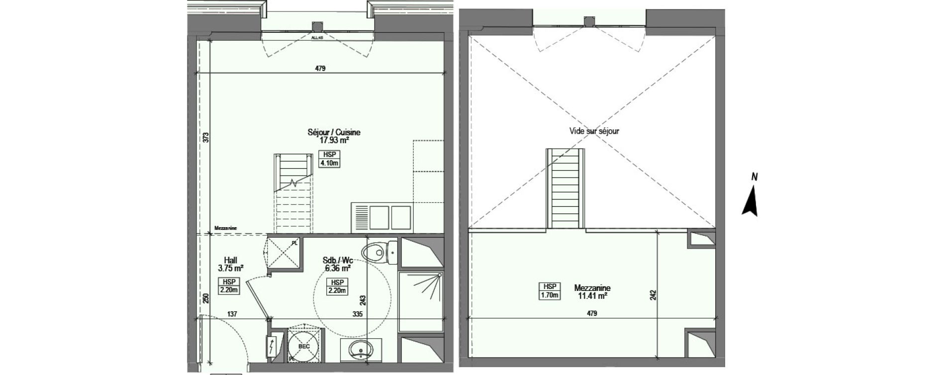 Appartement T1 de 28,04 m2 &agrave; Marquette-Lez-Lille Centre