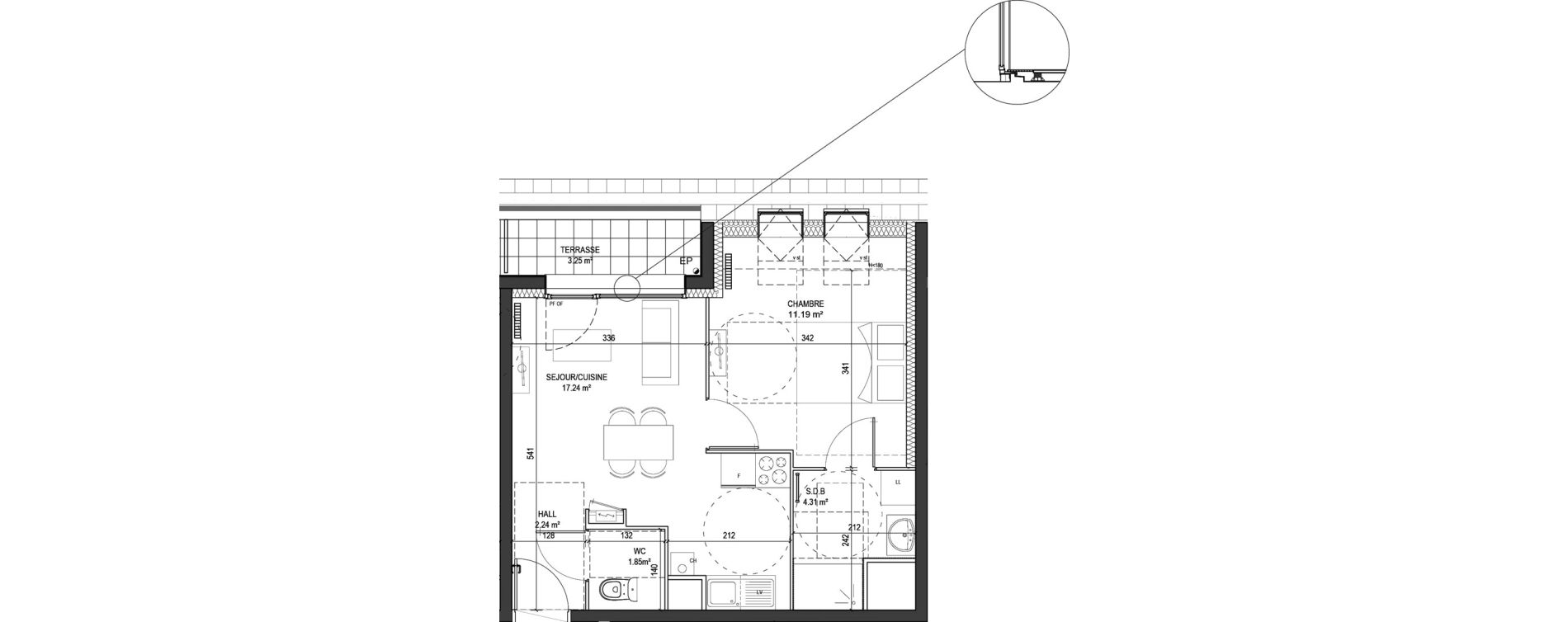 Appartement T2 de 36,83 m2 &agrave; Marquette-Lez-Lille Centre