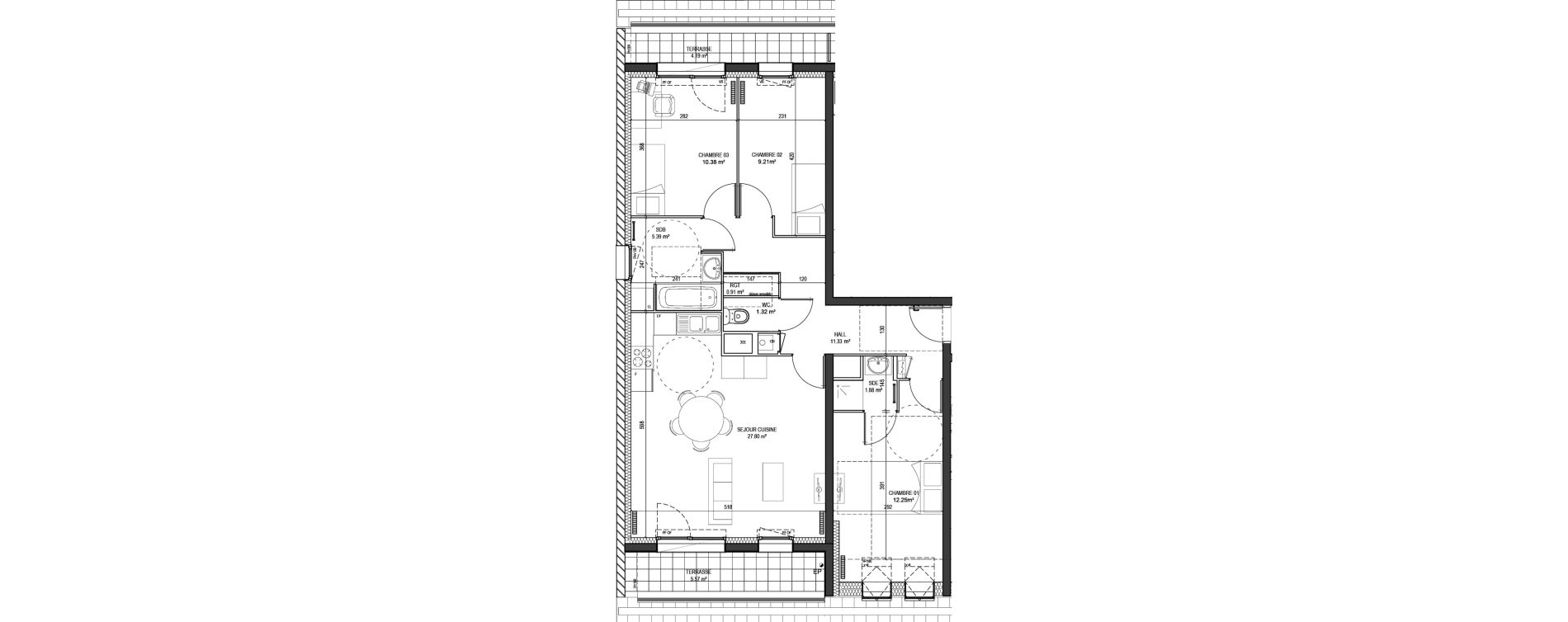 Appartement T4 de 80,47 m2 &agrave; Marquette-Lez-Lille Centre