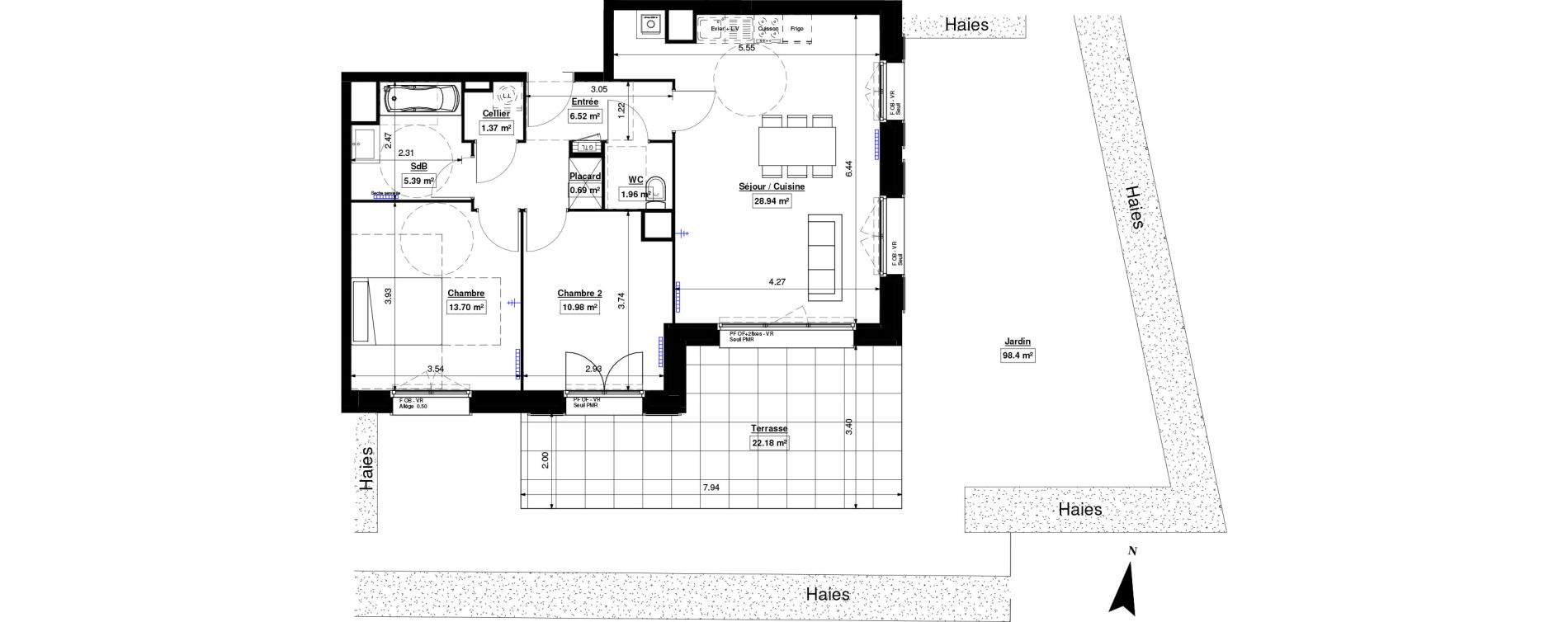 Appartement T3 de 69,55 m2 &agrave; Marquette-Lez-Lille Lazarro - le touquet centre