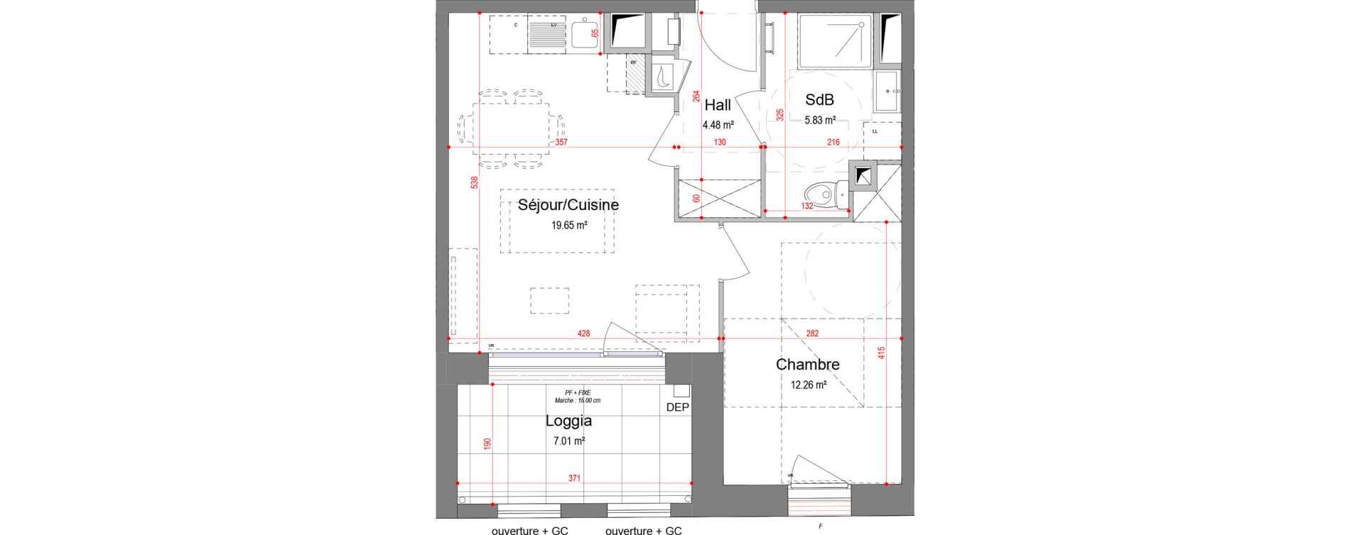 Appartement T2 de 42,22 m2 &agrave; Mouvaux Centre - rue de londres
