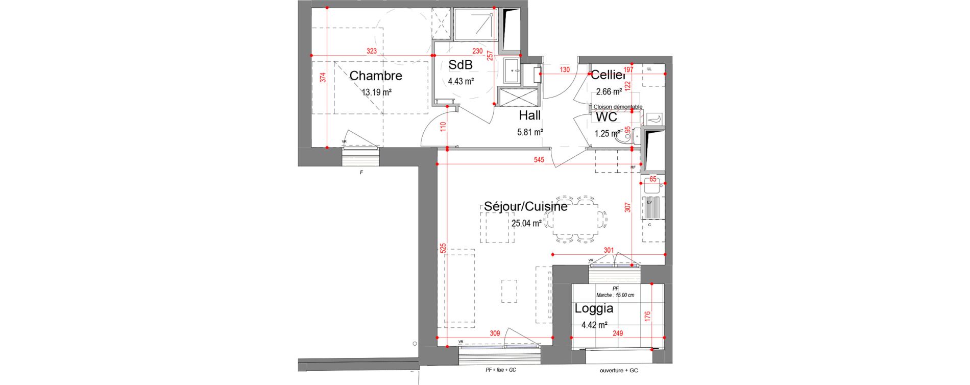 Appartement T2 de 52,38 m2 &agrave; Mouvaux Centre - rue de londres