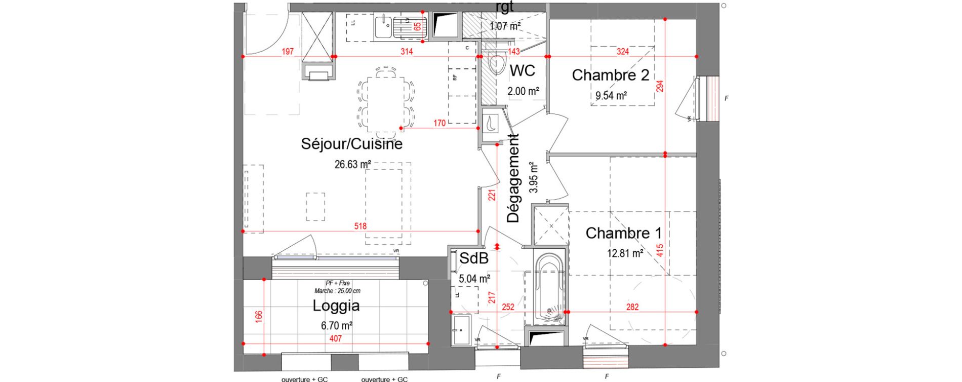 Appartement T3 de 61,04 m2 &agrave; Mouvaux Centre - rue de londres